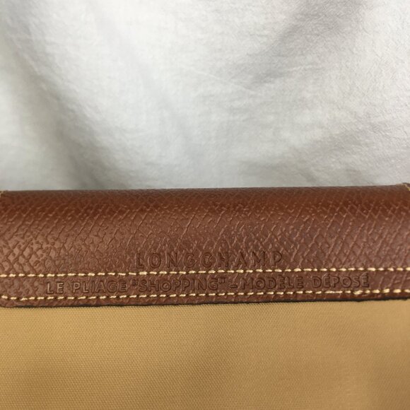 NWT Longchamp Le Pliage Original Large Shoulder Nylon Bag Tote IN Camel - Picture 6 of 10
